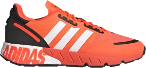 Adidas ZX 1K Boost 'Bold Logo Graphic - Solar Red' Sneakers, Red
