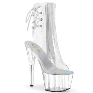 ADORE-1018C Clear Open Toe Ankle High Pole Dancing Clearance Boot