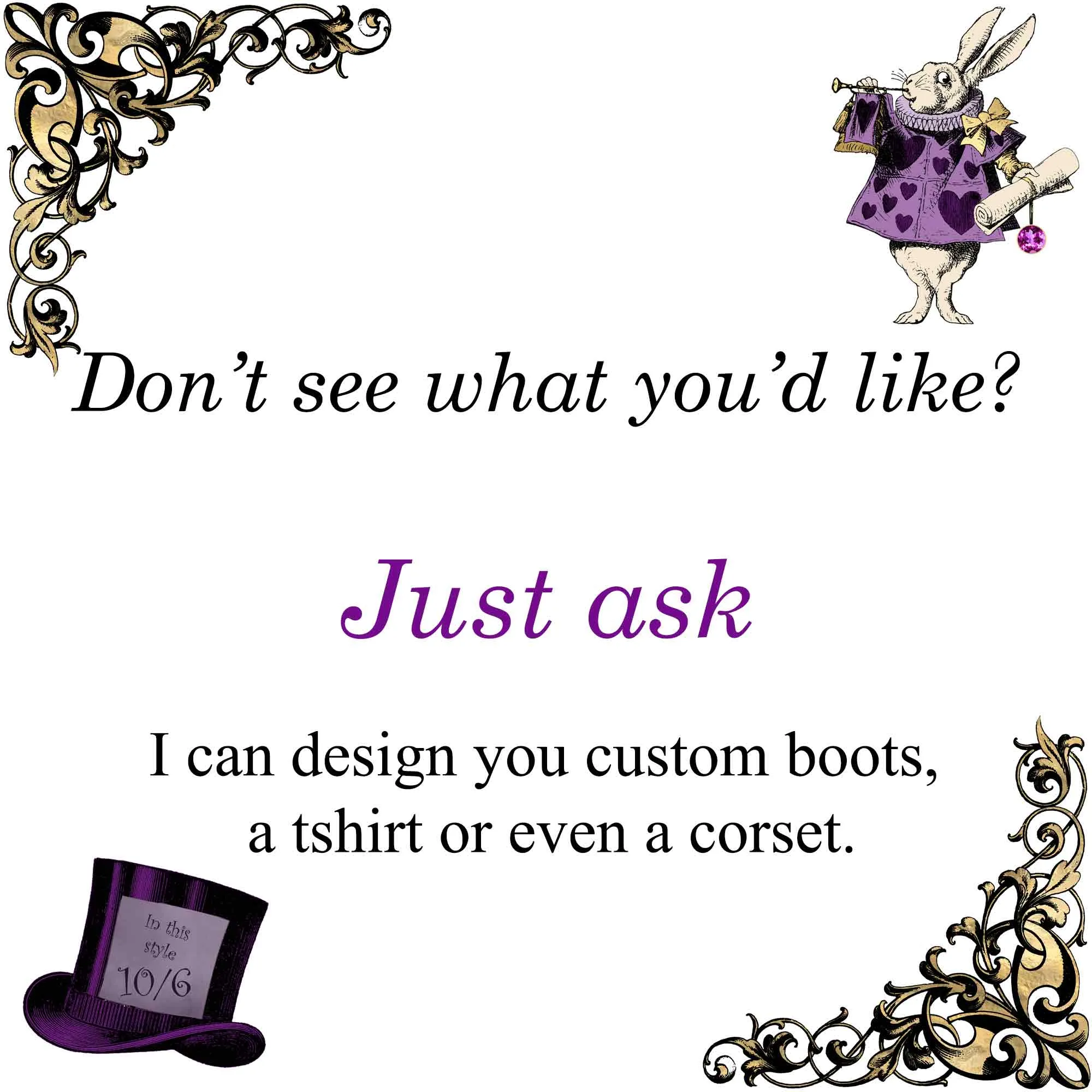 Alice in Wonderland Dark Purple Boots (JPPAP)