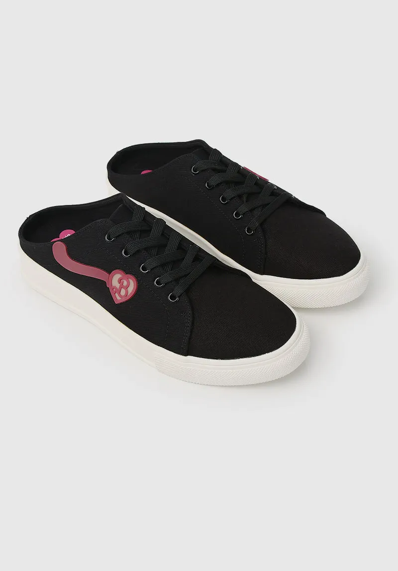 Barbie Bold Babe Rounded Toe Sneakers (Black)