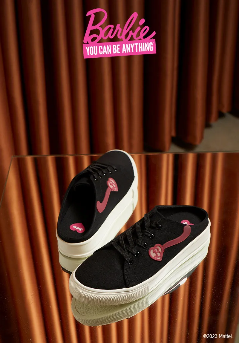 Barbie Bold Babe Rounded Toe Sneakers (Black)