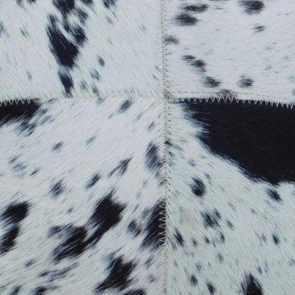 Black - Exotic Cowhide Cushion Cover