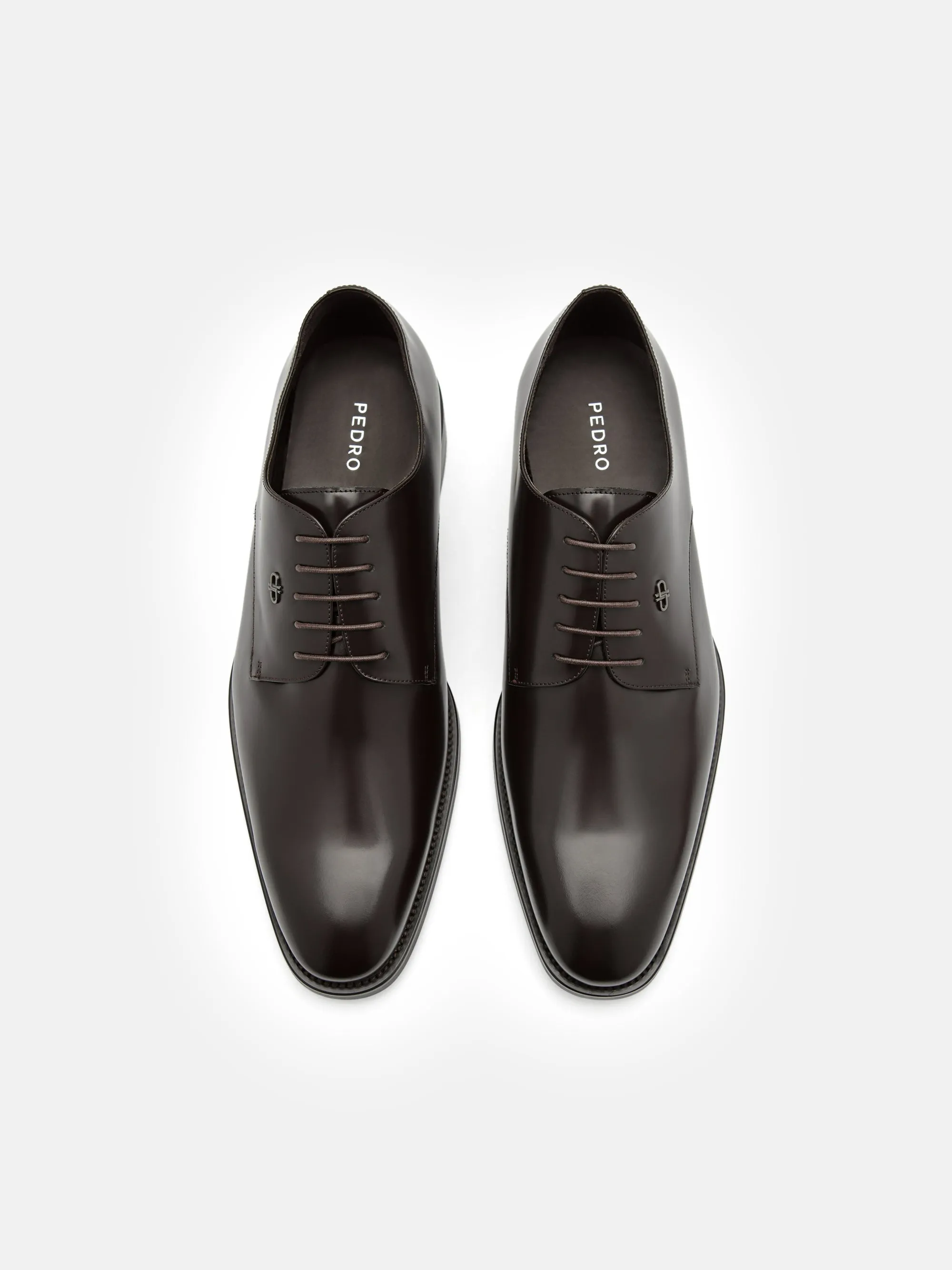 Boxed Leather Derby Shoes