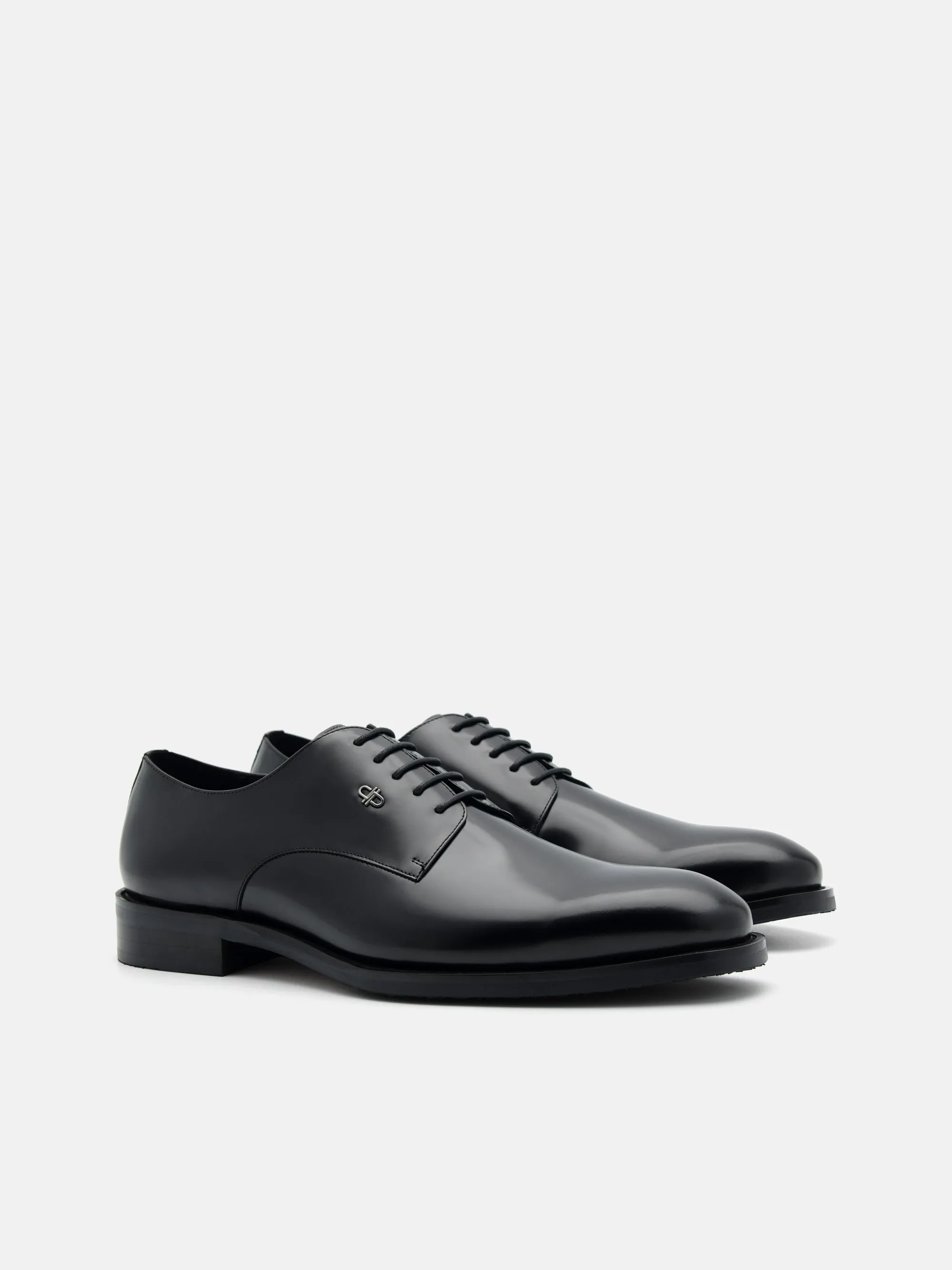 Boxed Leather Derby Shoes