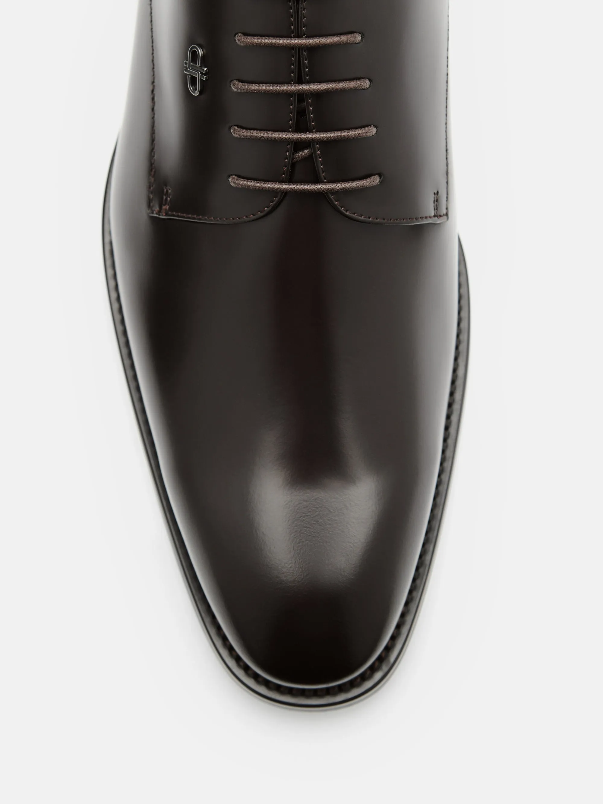 Boxed Leather Derby Shoes