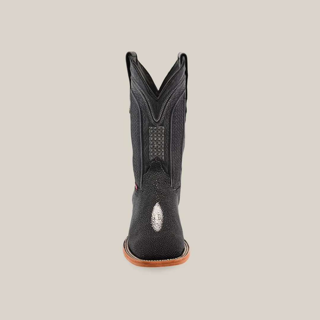 Exotic Stingray - Black - Square Toe