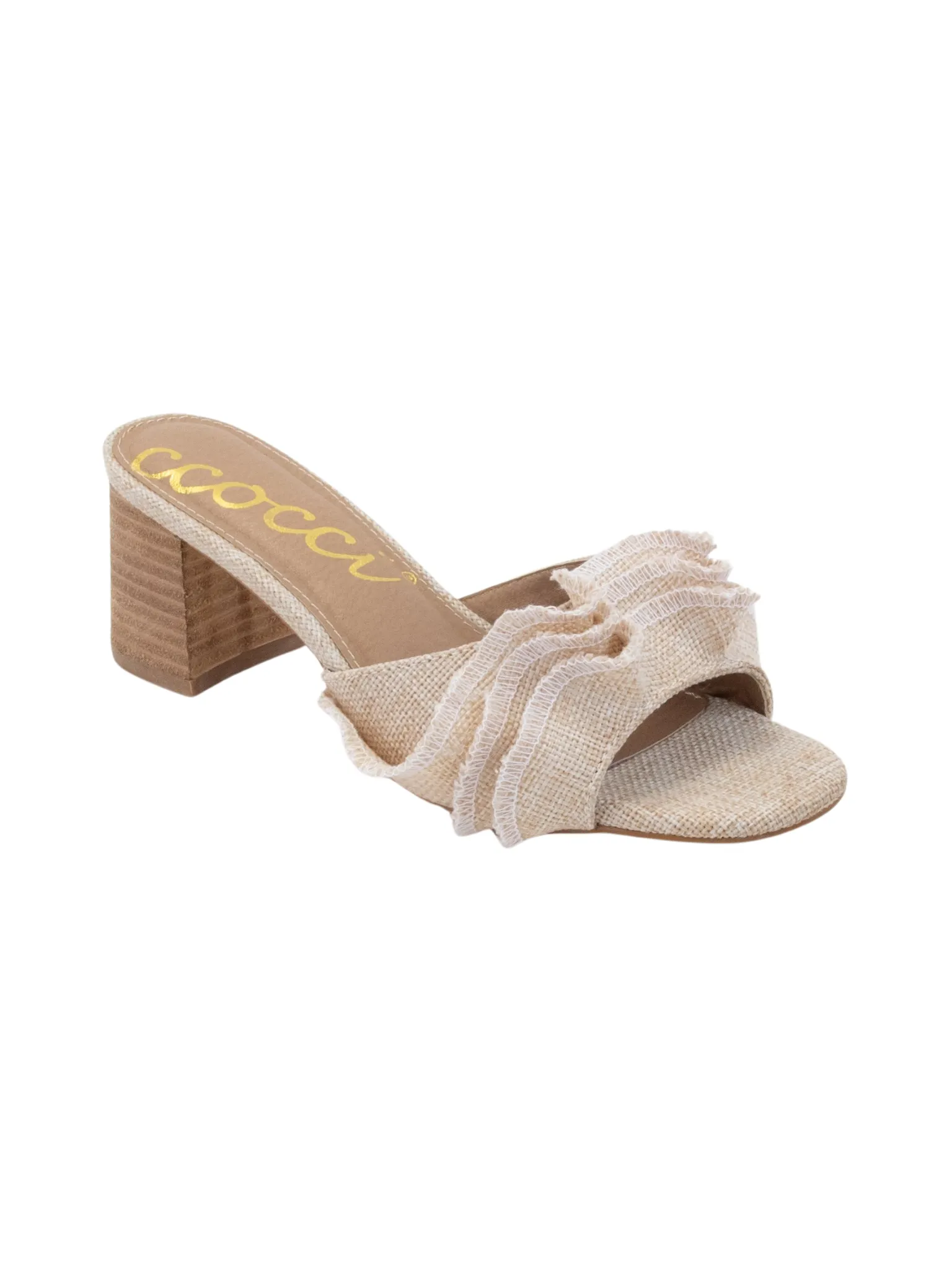 Frill Open Toe Heel