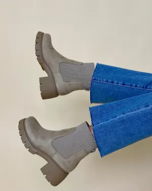 Grace Wheat Micro Suede Elastic Boots