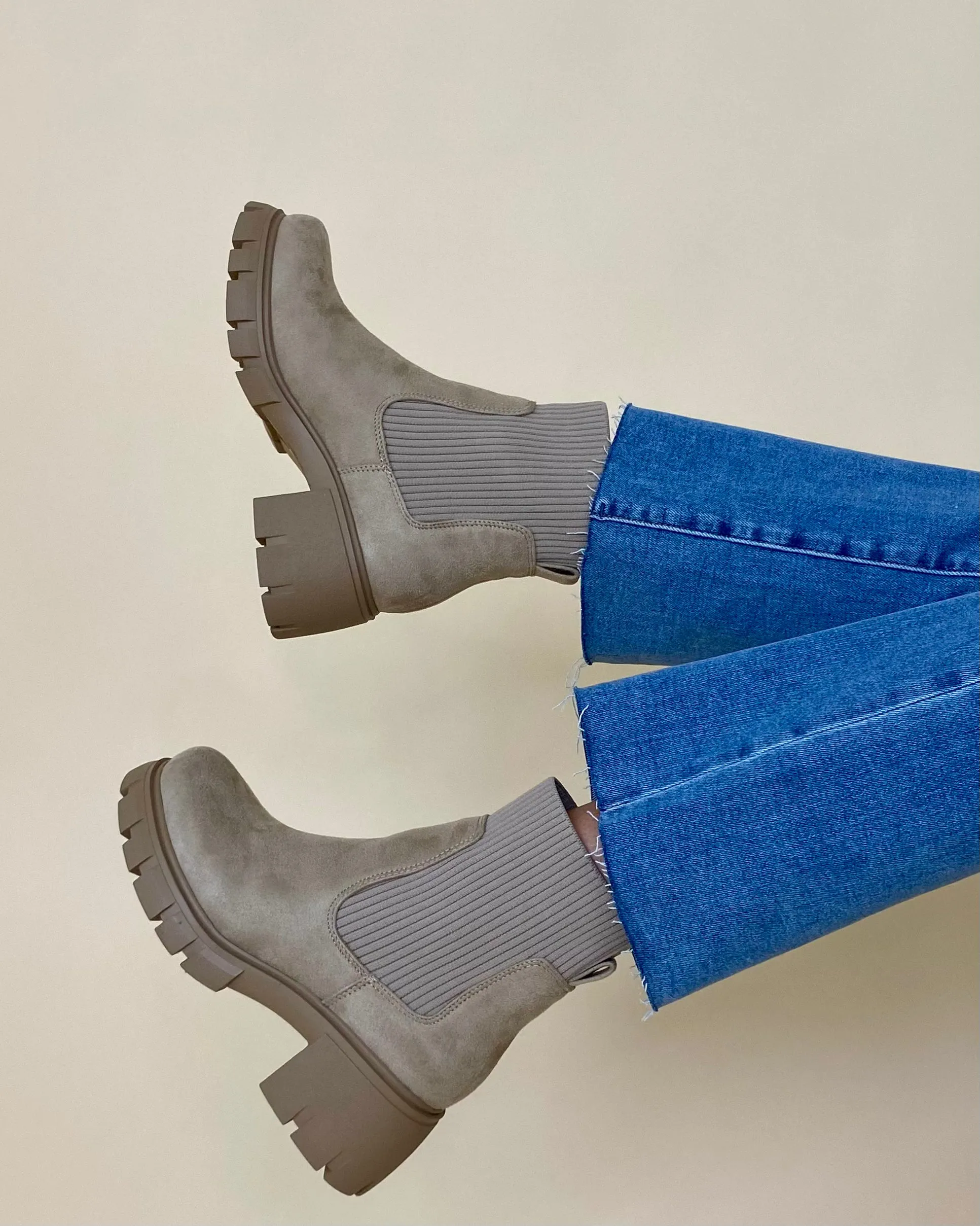 Grace Wheat Micro Suede Elastic Boots