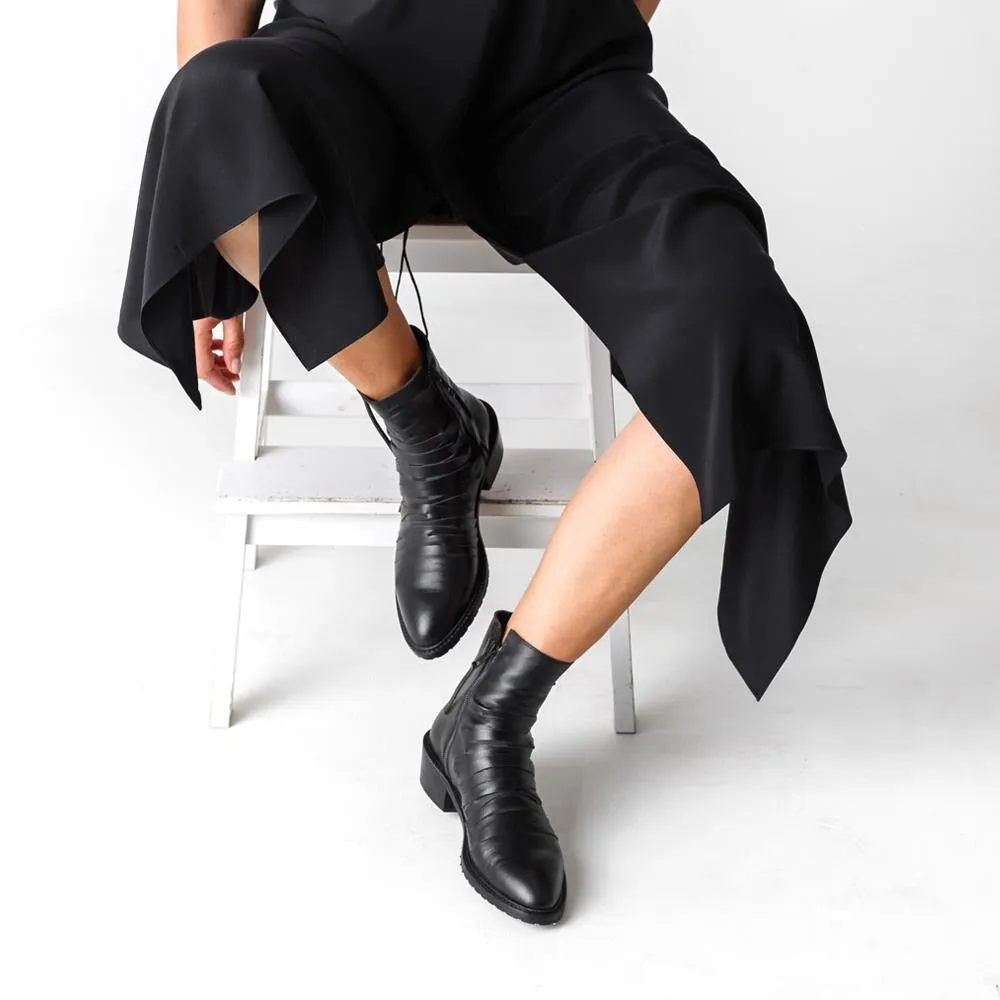 Grill Double Zipper pointed booties