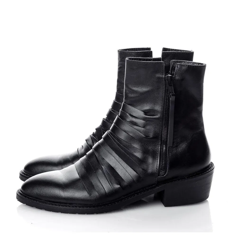 Grill Double Zipper pointed booties