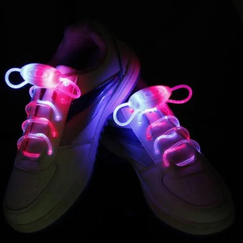 LED Flash Luminous Light Up Glow Strap Shoelace Shoe Laces Party Disco Decor