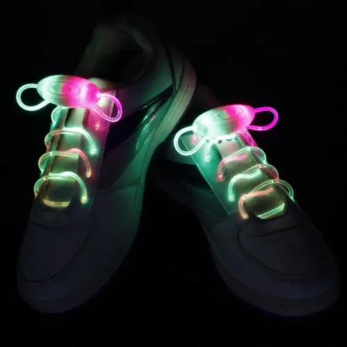 LED Flash Luminous Light Up Glow Strap Shoelace Shoe Laces Party Disco Decor