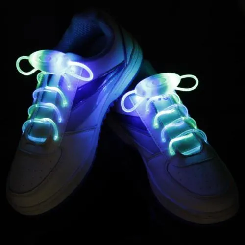 LED Flash Luminous Light Up Glow Strap Shoelace Shoe Laces Party Disco Decor