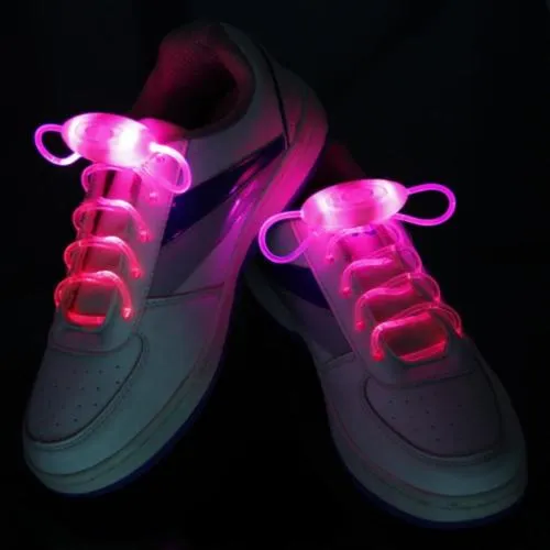 LED Flash Luminous Light Up Glow Strap Shoelace Shoe Laces Party Disco Decor