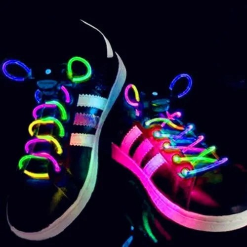LED Flash Luminous Light Up Glow Strap Shoelace Shoe Laces Party Disco Decor