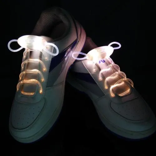 LED Flash Luminous Light Up Glow Strap Shoelace Shoe Laces Party Disco Decor