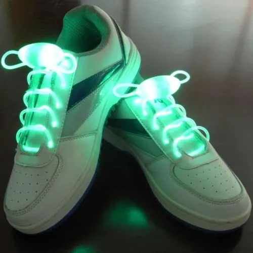 LED Flash Luminous Light Up Glow Strap Shoelace Shoe Laces Party Disco Decor
