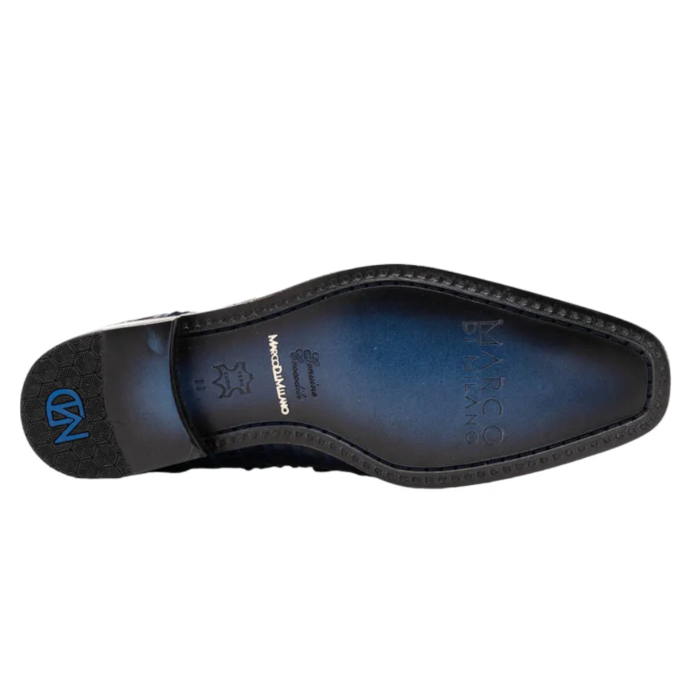 Marco Di Milano Apricena Caiman Fuscus and Leather Midnight