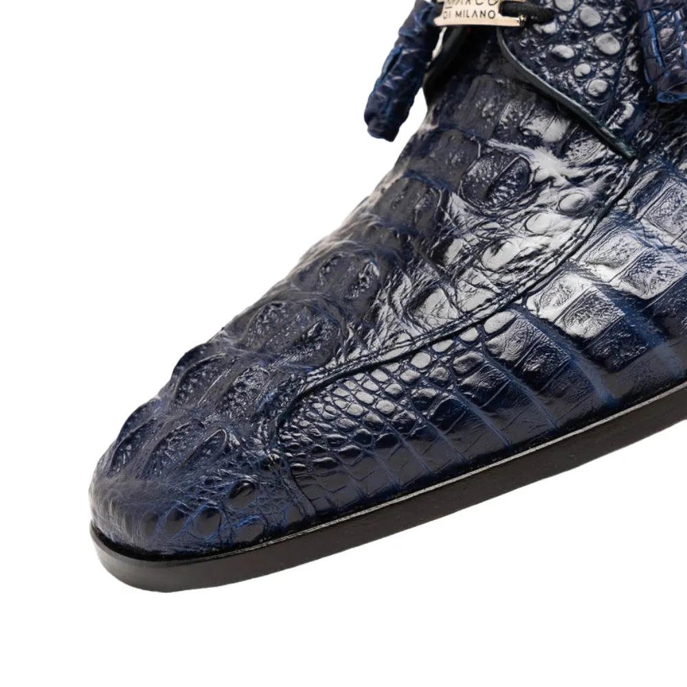 Marco Di Milano Apricena Caiman Fuscus and Leather Midnight