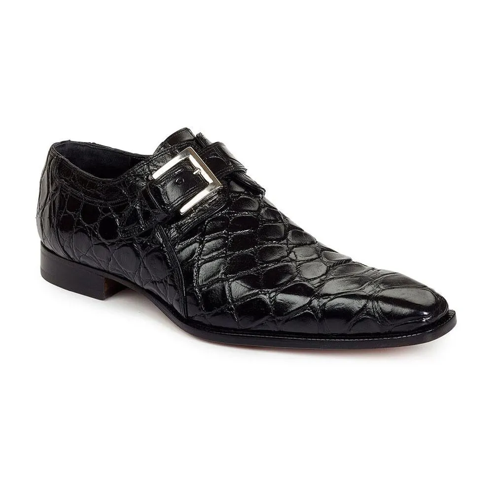 Mauri 1032 Men's Dress Saga Alligator Black Loafers (MA3000)