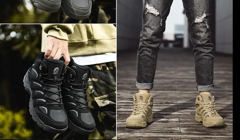 Mens Lightweight Non-Slip Ankle Boots Hiking Tactical Boots