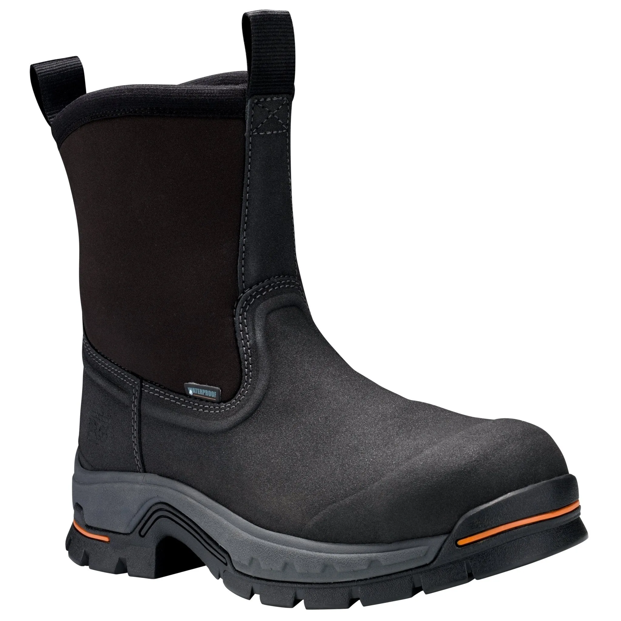 Men's Stockdale Pull On Alloy Toe Waterproof Work Boot - Black