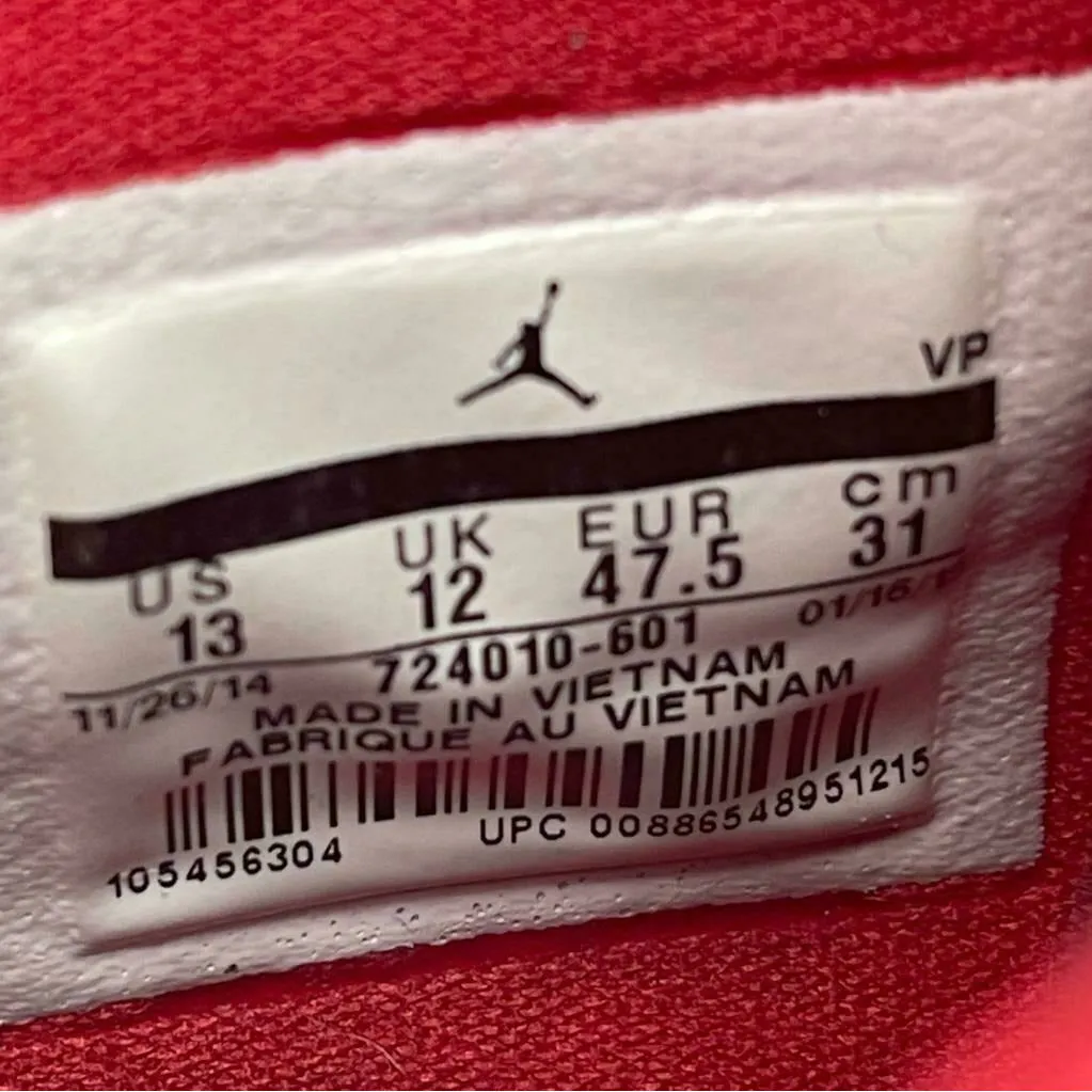 Nike Mens Sneakers Jordan Eclipse University Red Size 13 Lace Up Running Shoes