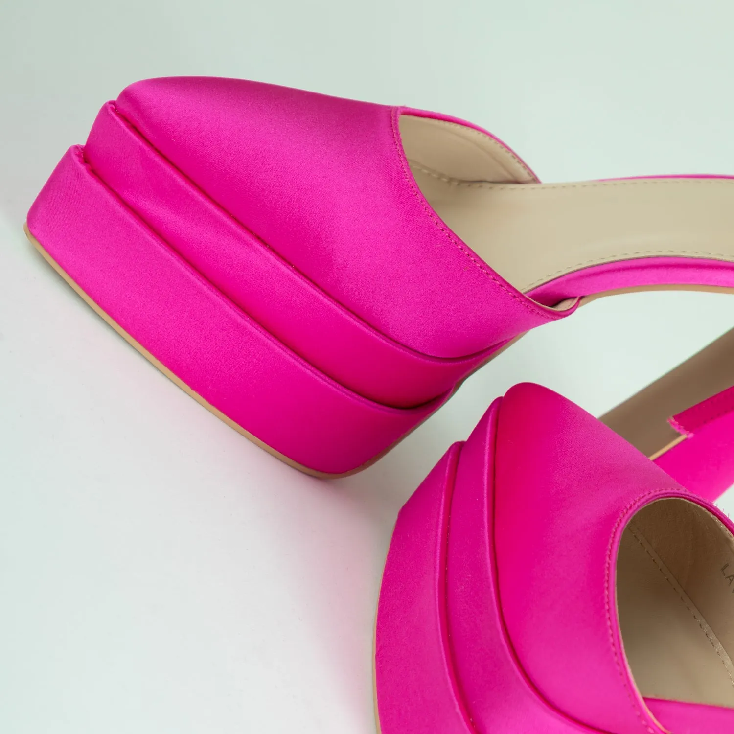 RAID Lavender Platform Heel in Hot Pink