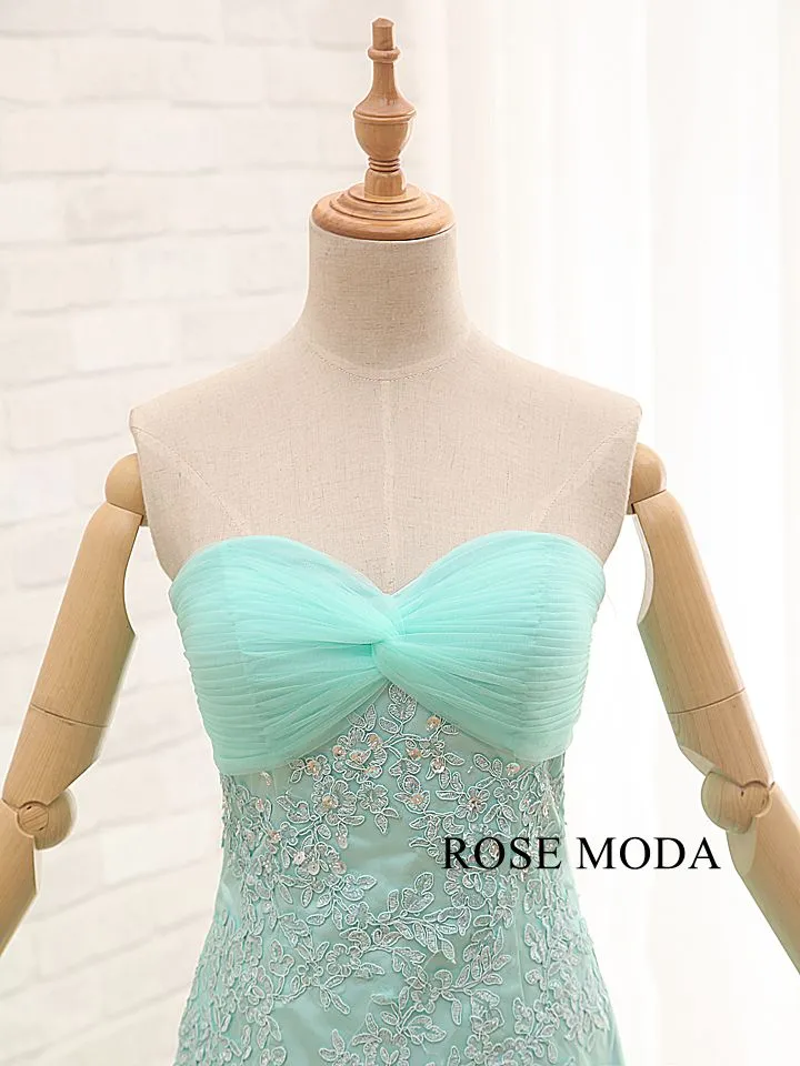 Rosemoda Green Organza Mermaid Prom Dress