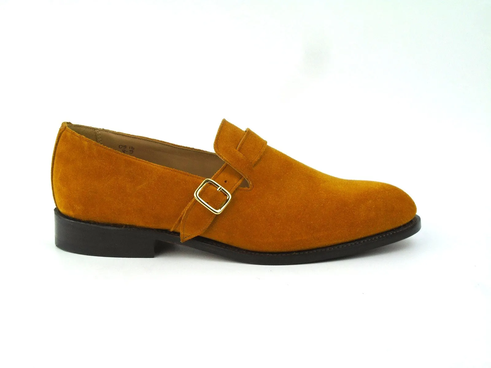 Single Buckle Monk - Curry Suede