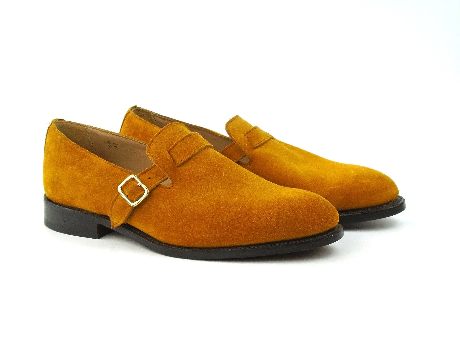 Single Buckle Monk - Curry Suede