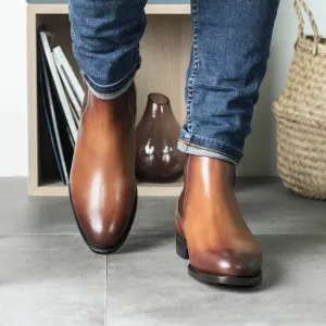 Tan Chelsea Boot,Leather Studded Sole