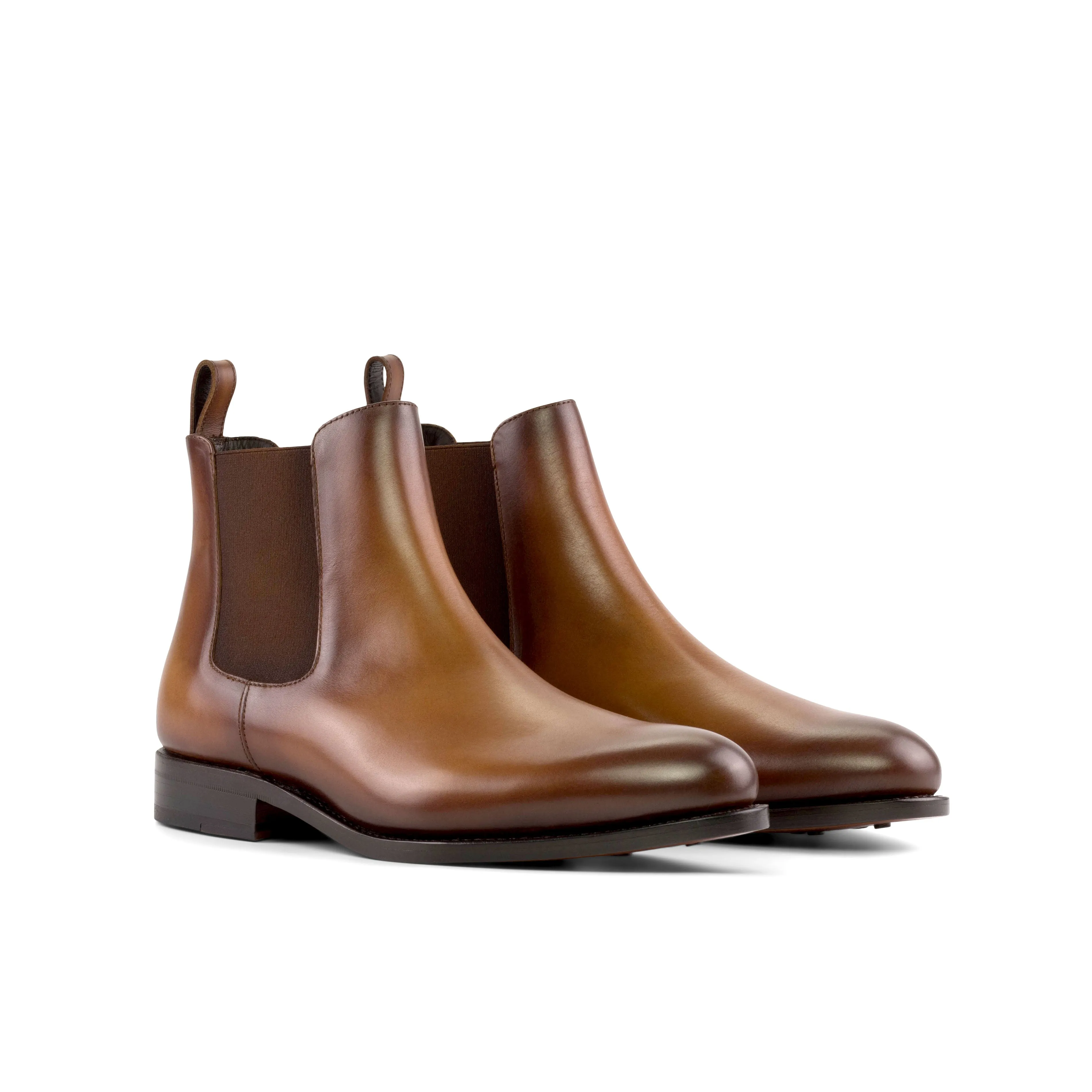 Tan Chelsea Boot,Leather Studded Sole