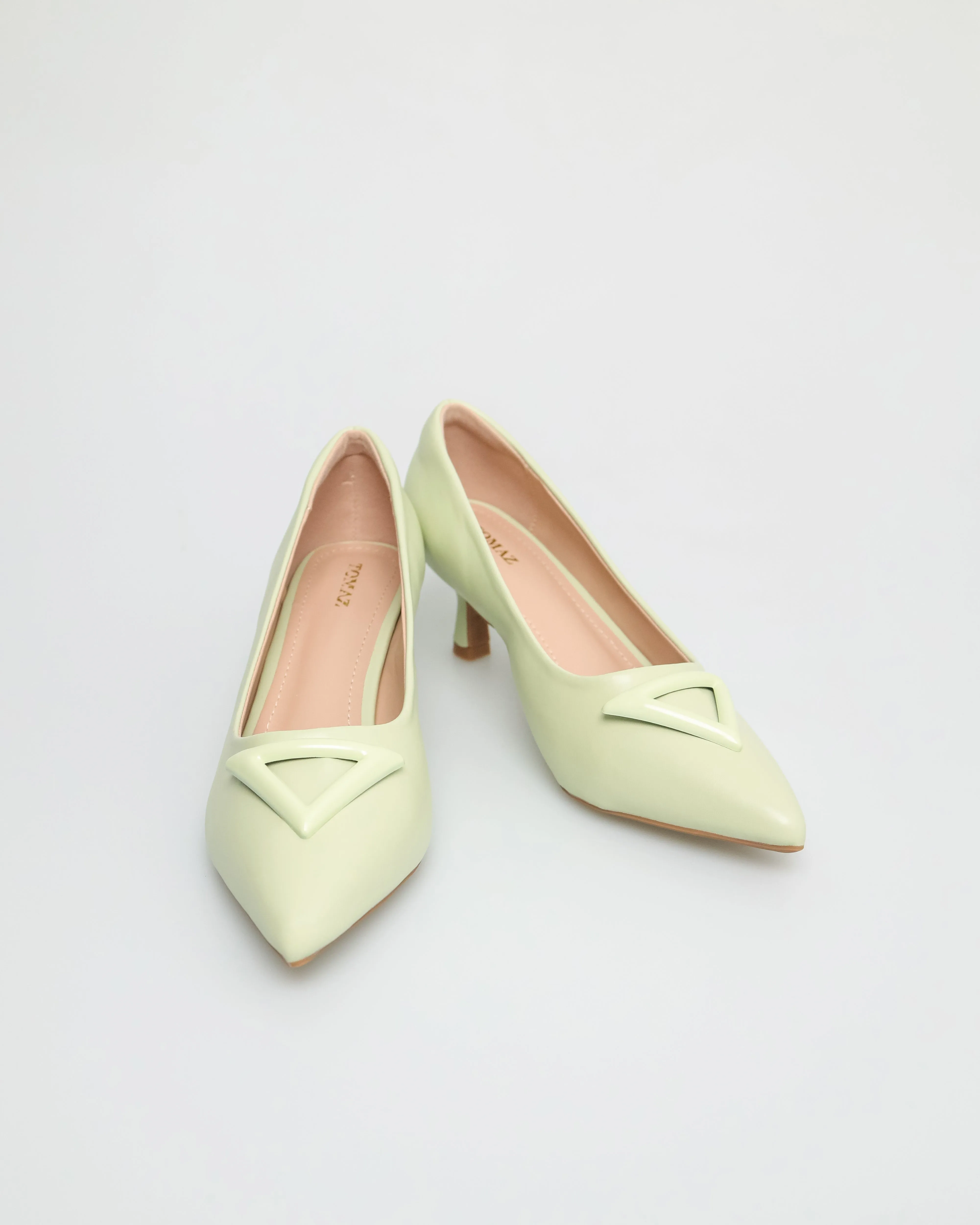Tomaz FL052 Ladies Triangle Gem Kitten Heels