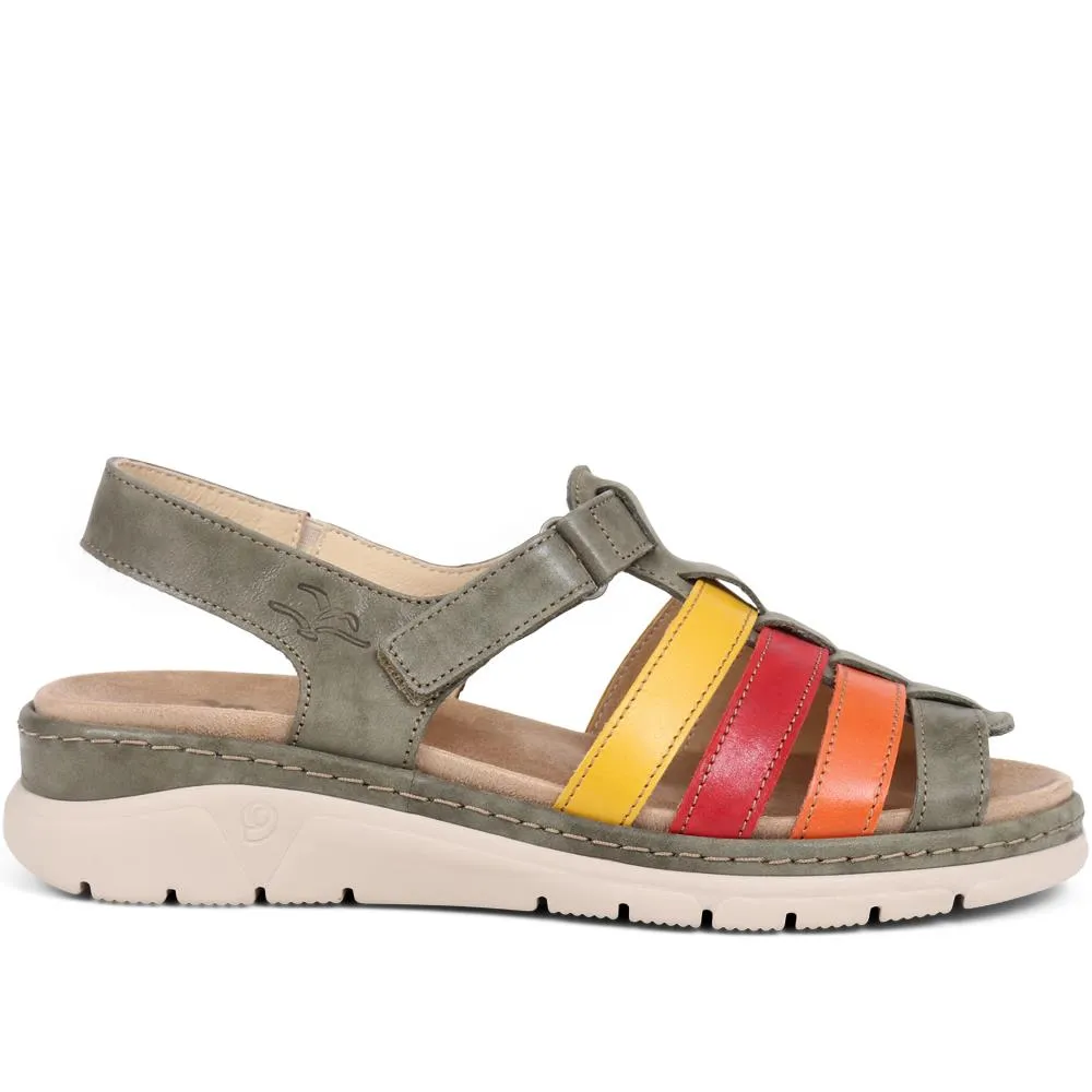 Touch-Fasten Leather Sandals - CAL39020 / 325 263
