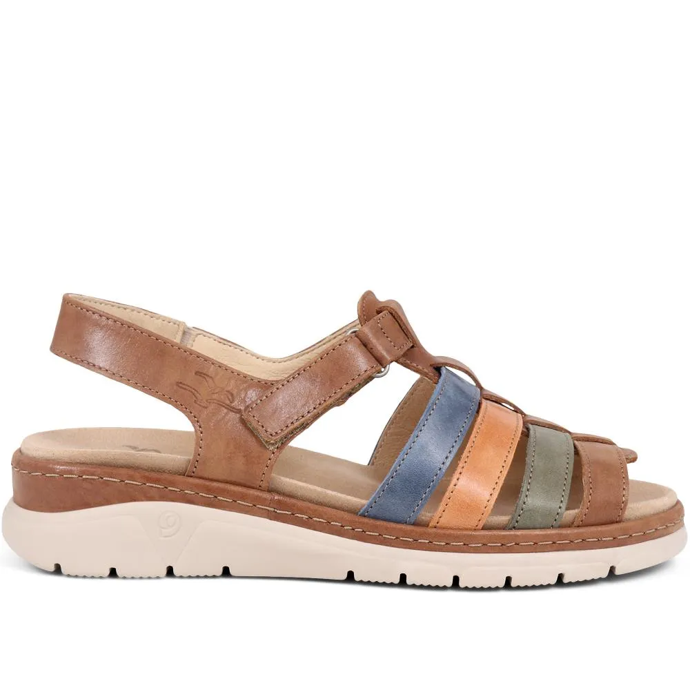 Touch-Fasten Leather Sandals - CAL39020 / 325 263