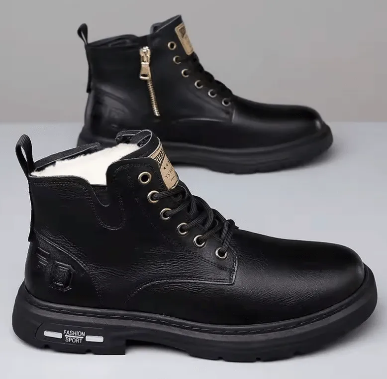 Trendy Men’s Winter Boots – British Cargo Ankle Boots & Versatile Plus Size Casual Shoes