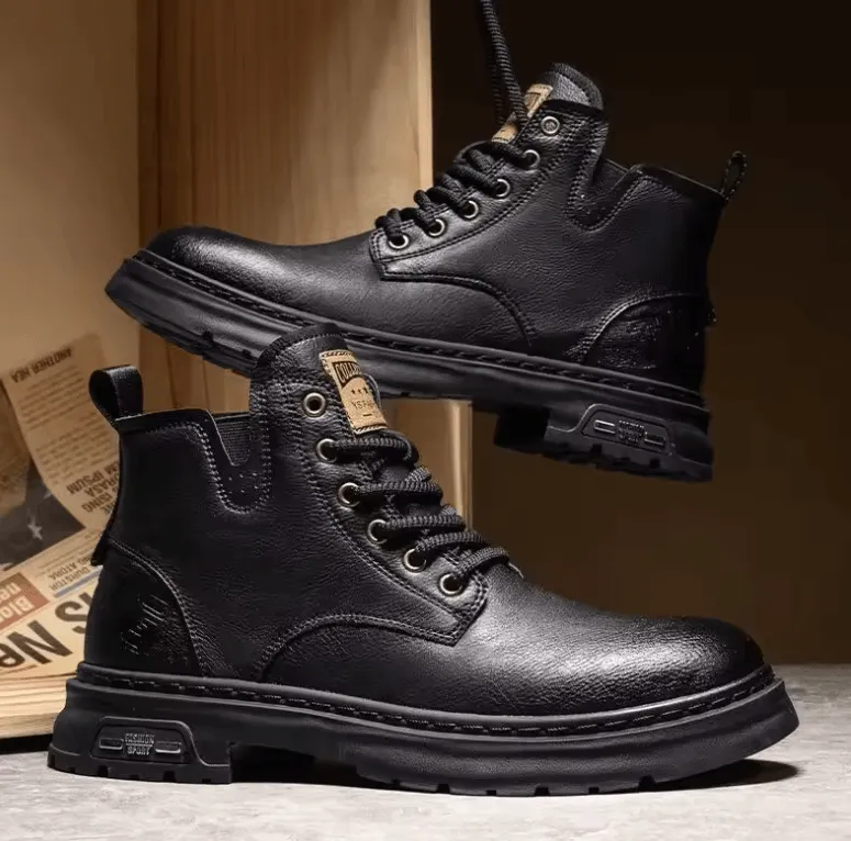 Trendy Men’s Winter Boots – British Cargo Ankle Boots & Versatile Plus Size Casual Shoes