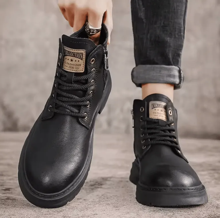 Trendy Men’s Winter Boots – British Cargo Ankle Boots & Versatile Plus Size Casual Shoes