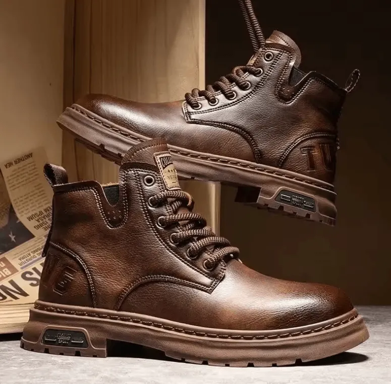 Trendy Men’s Winter Boots – British Cargo Ankle Boots & Versatile Plus Size Casual Shoes