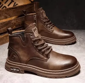 Trendy Men’s Winter Boots – British Cargo Ankle Boots & Versatile Plus Size Casual Shoes