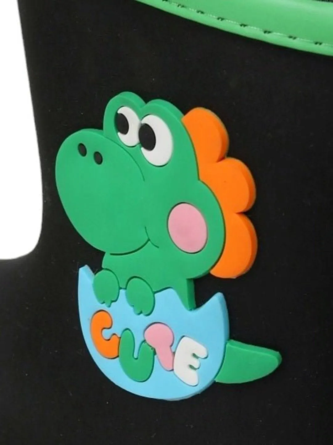 Waterproof Rain Boots with Adorable Green Dinosaur Design for Boys