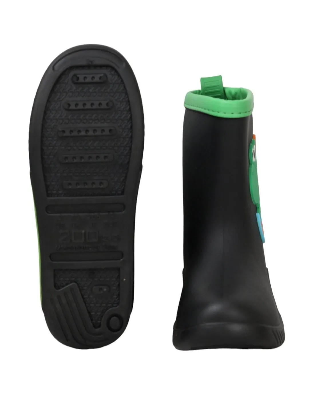 Waterproof Rain Boots with Adorable Green Dinosaur Design for Boys