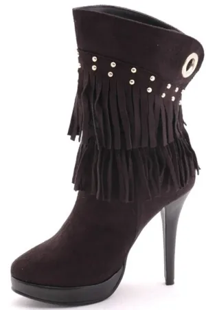 Women's Fringe Suede Boots