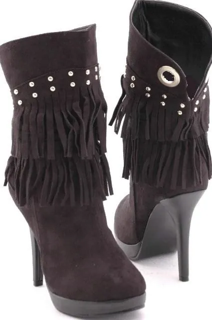 Women's Fringe Suede Boots